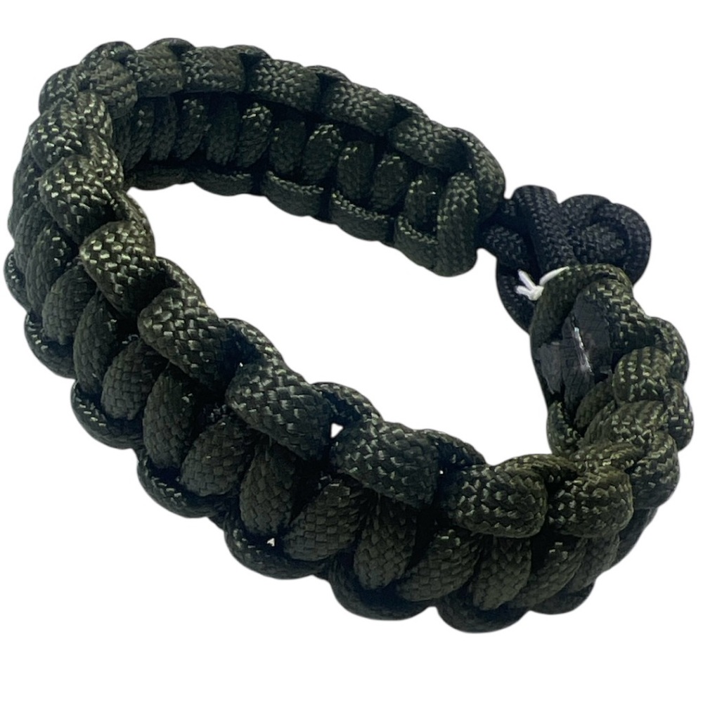 Paracord Olive Green & Black Bracelet